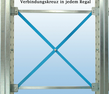 Kragarmregal doppelseitig - hohe Stabilität durch Verbindungskreuz